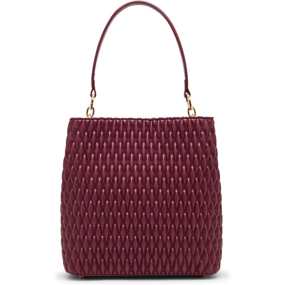 Ruched Bucket Bag Small Polyester Cherry Lacquer … - image 2
